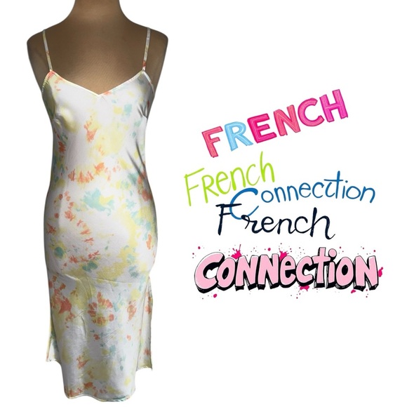 FRENCH CONNECTION
Sade Pastel Tie-Dye Slip Dress Size Small - Picture 1 of 7
